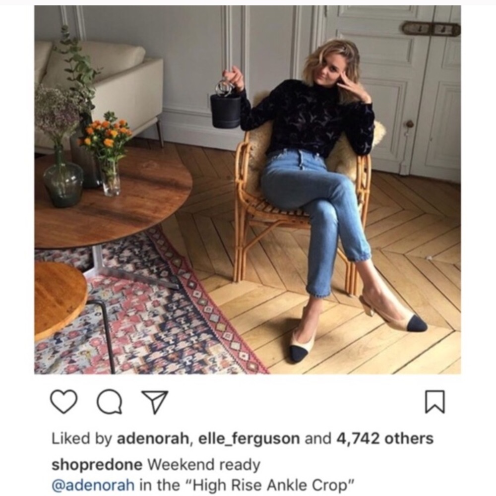 Perfect Re/Done High Rise Ankle Crop Stretch NWT - Picture 5 of 8